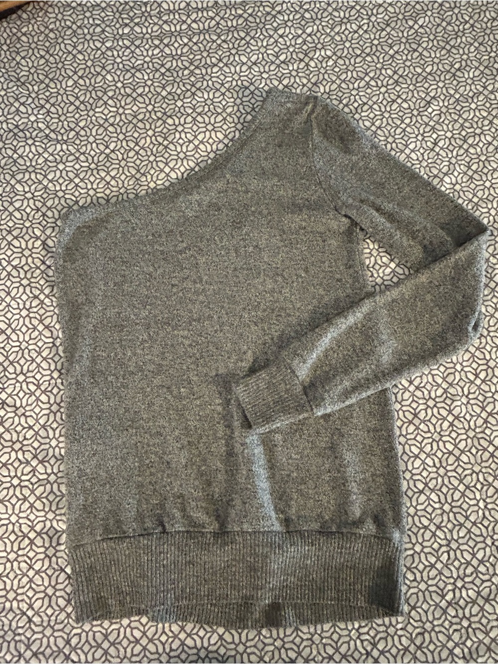 Abercrombie & Fitch Gray One-Shoulder Sweater